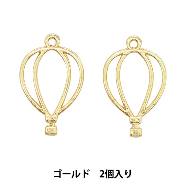 レジンパーツ 『レジン枠 気球 シルバー 2個入り M1076』 ビーズ