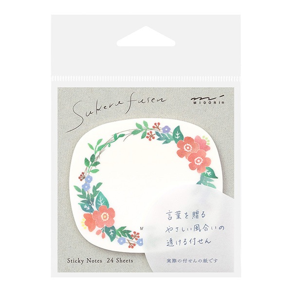 文具 『透ける付箋 リース柄 19079006』 画材・文具,文具・小物