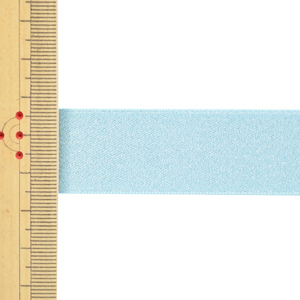 リボン 『1反売り サテンパールリボン 幅約2.2cm×約3m巻 322番色 水色