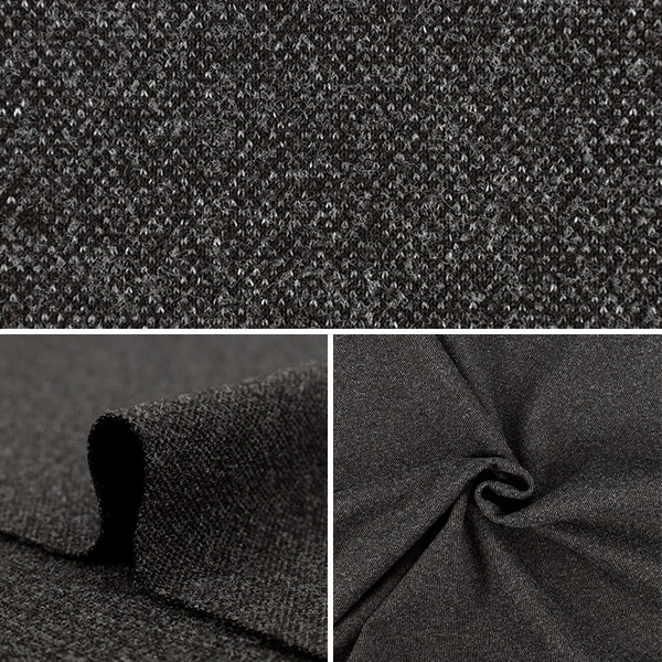 数量5から】 生地 『ウールライクストレッチ メランジ風 ブラック