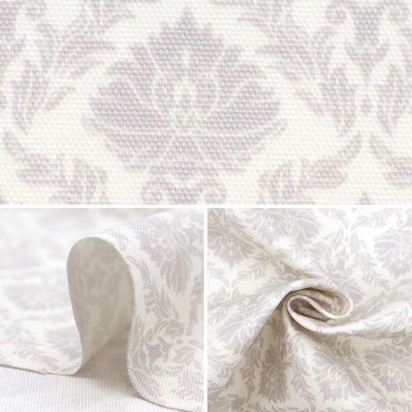 現品限り】【数量5から】 生地 『オックス ダマスクリーフ柄