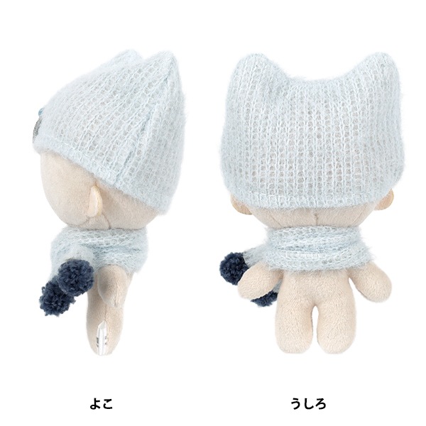 テディベア　水色の帽子とマフラーの手編みぬいぐるみ 40cm ぬいぐるみ衣装 『帽子とマフラー Sサイズ ブルー 26-006』 生活雑貨