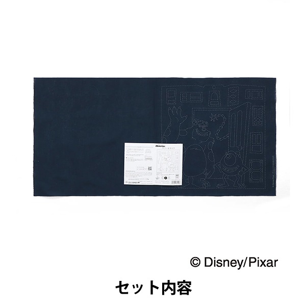 刺しゅう布 『ディズニー刺し子花ふきん布パック サリー&マイク