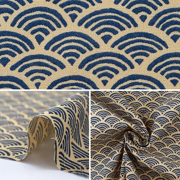 数量5から 生地 シーチング 和柄 青海波 青 0 1 2 コットン 種類から探す シーチング 綿 コットン ホビー材料の通販 ユザワヤ公式ネットショップ