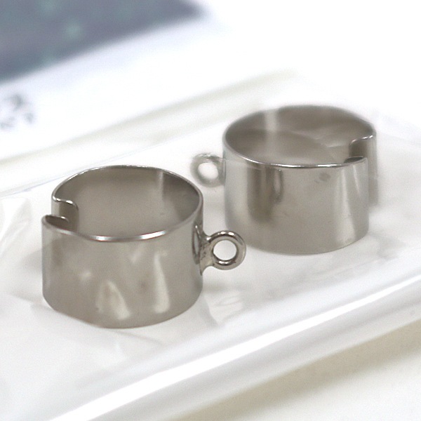 手芸金具 『イヤーカフス カン付7mm シルバー 1ペア 3048BR』 ビーズ
