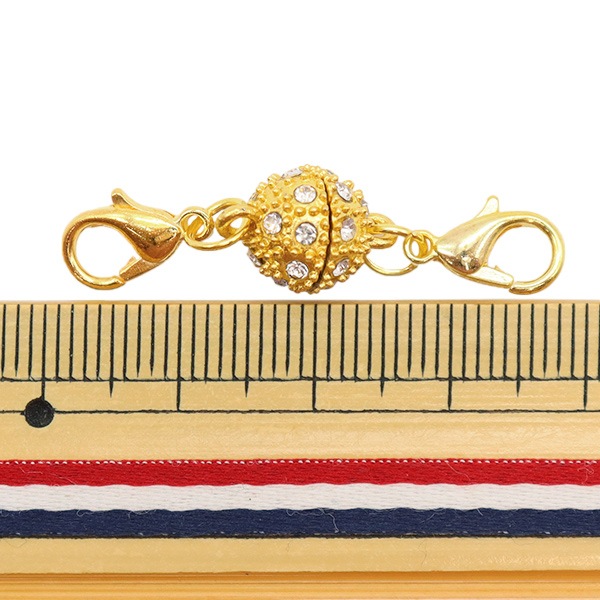 手芸金具 『ネックレス用マグネットクラスプ ラウンドストーン