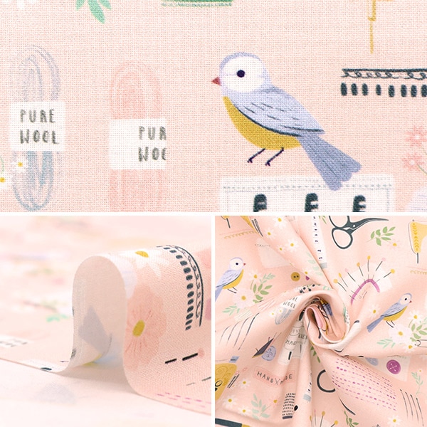 数量5から】 生地 『USAコットン dearSTELLA SEW D2184-APRICOT』 USA