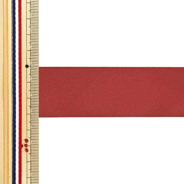 リボン 『1反売り 両面サテンリボン 幅32mm×約3m アカ』 服飾,リボン