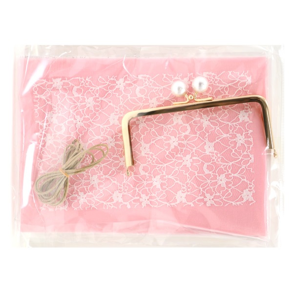 口金 『パールがきらめくポーチキット ピンク GP-16』 Panami パナミ