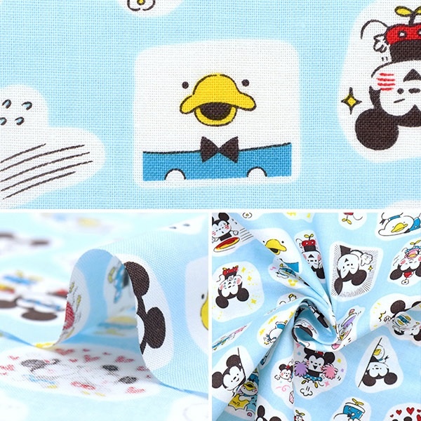 数量5から】 生地 『シーチング ミッキー&フレンズ カナヘイ画