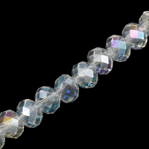 アクセサリー素材 『ガラスビーズ ボタンカット 約4mm クリスタルAB GN