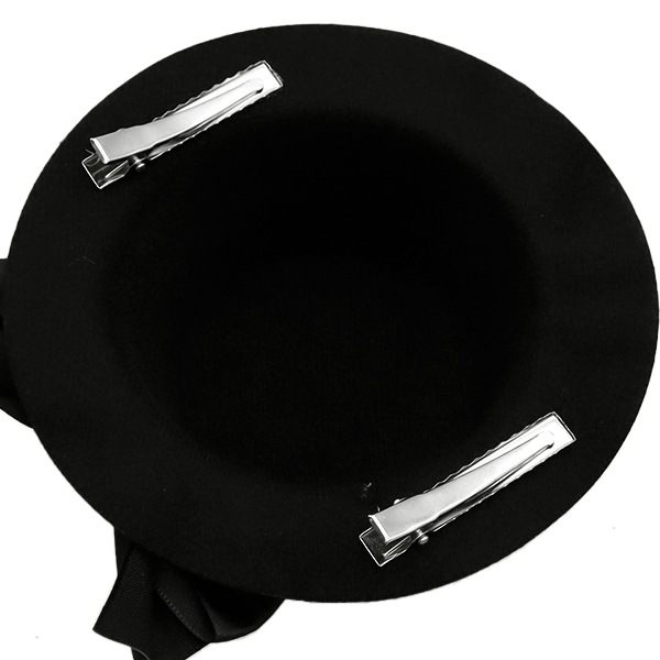 アクセサリー 『ミニハット リボン付き ブラック MH2414』 服飾