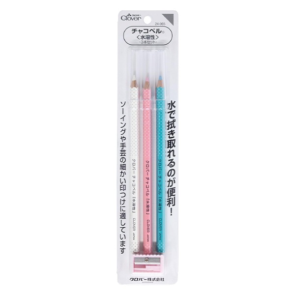 手芸用マーカーペン 『チャコペル 水溶性 3本セット 24-065』 Clover