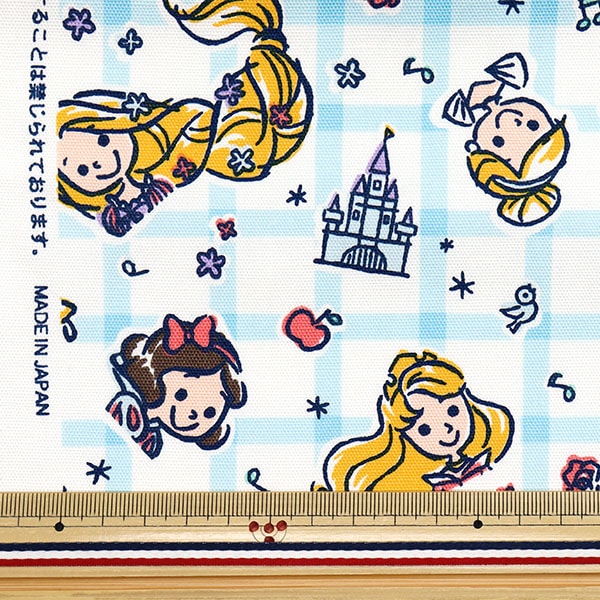 数量5から】 生地 『オックス ディズニープリンセス チェック