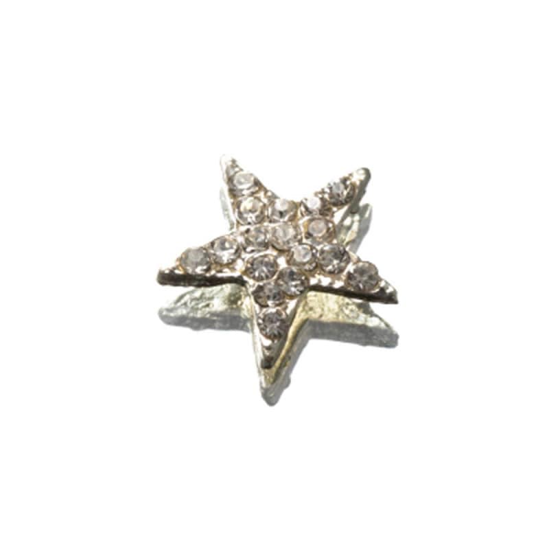 ゆずネイルパーツ｜メタルストーンスター10個