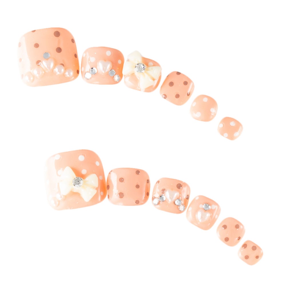 ゆずネイル｜ネイルチップ  ボーダー・ストライプ・ドット（G03023-P-SPK）