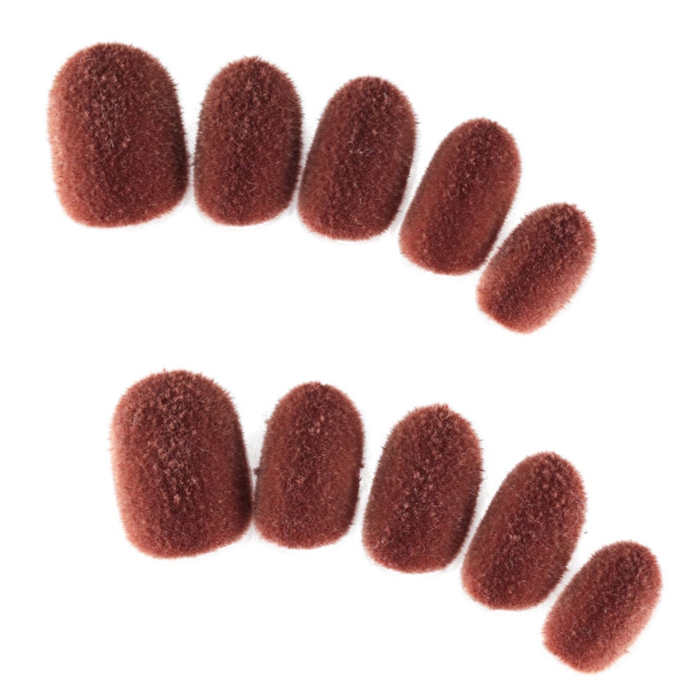 ゆずネイル｜ネイルチップ  ブラウン系 秋 冬 ポップ・個性的（G06001-R-BO）