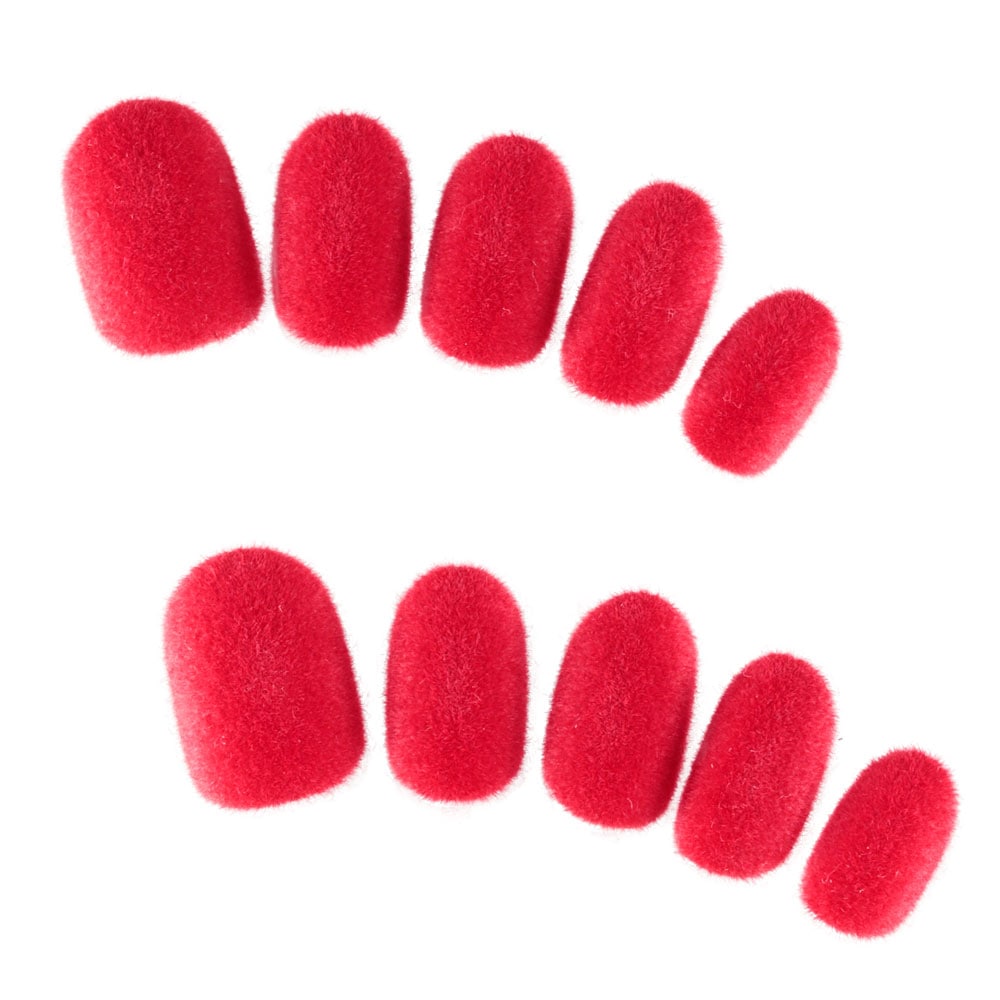 ゆずネイル|ネイルチップ レッド系 秋 冬 ポップ・個性的(G06001-R-RED)