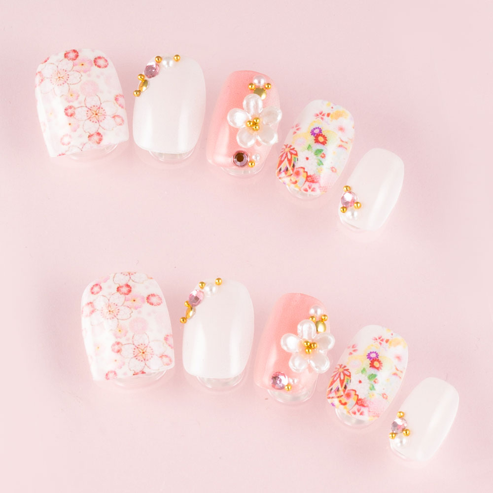 デザインネイルチップ つけ爪ゆずネイル ネイルチップ ピンク系 桜 梅 花 着物 成人式 振袖 卒業式 袴 G Q C の販売 ゆずネイル 公式通販 デザインネイルチップ つけ爪ゆずネイル ネイルチップ ピンク系 桜 梅 花 着物 成人式 振袖 卒業式 袴 G Q C の販売 ゆずネイル 公式通販