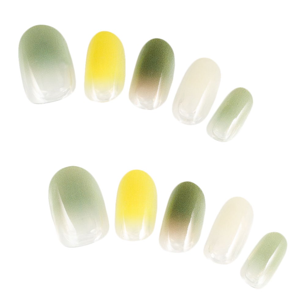 ゆずネイル｜ネイルチップ  マルチカラー デート ドレス 結婚式(お呼ばれ・ゲスト)（I03004-R-C）