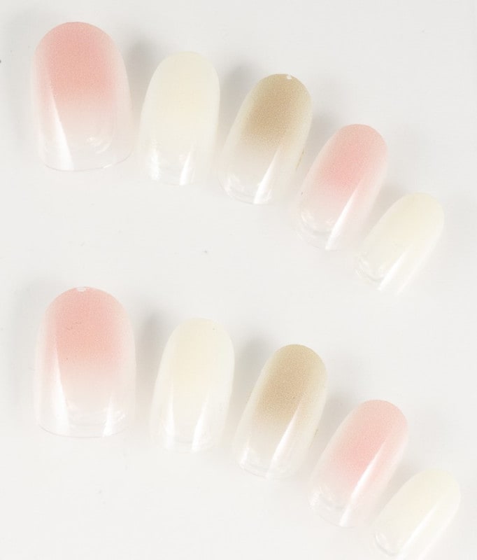 ゆずネイル｜ネイルチップ  ホワイト系 ベージュ系 ピンク系 シンプル デート ドレス 成人式・振袖 オフィス・学校（I05012-R-C）