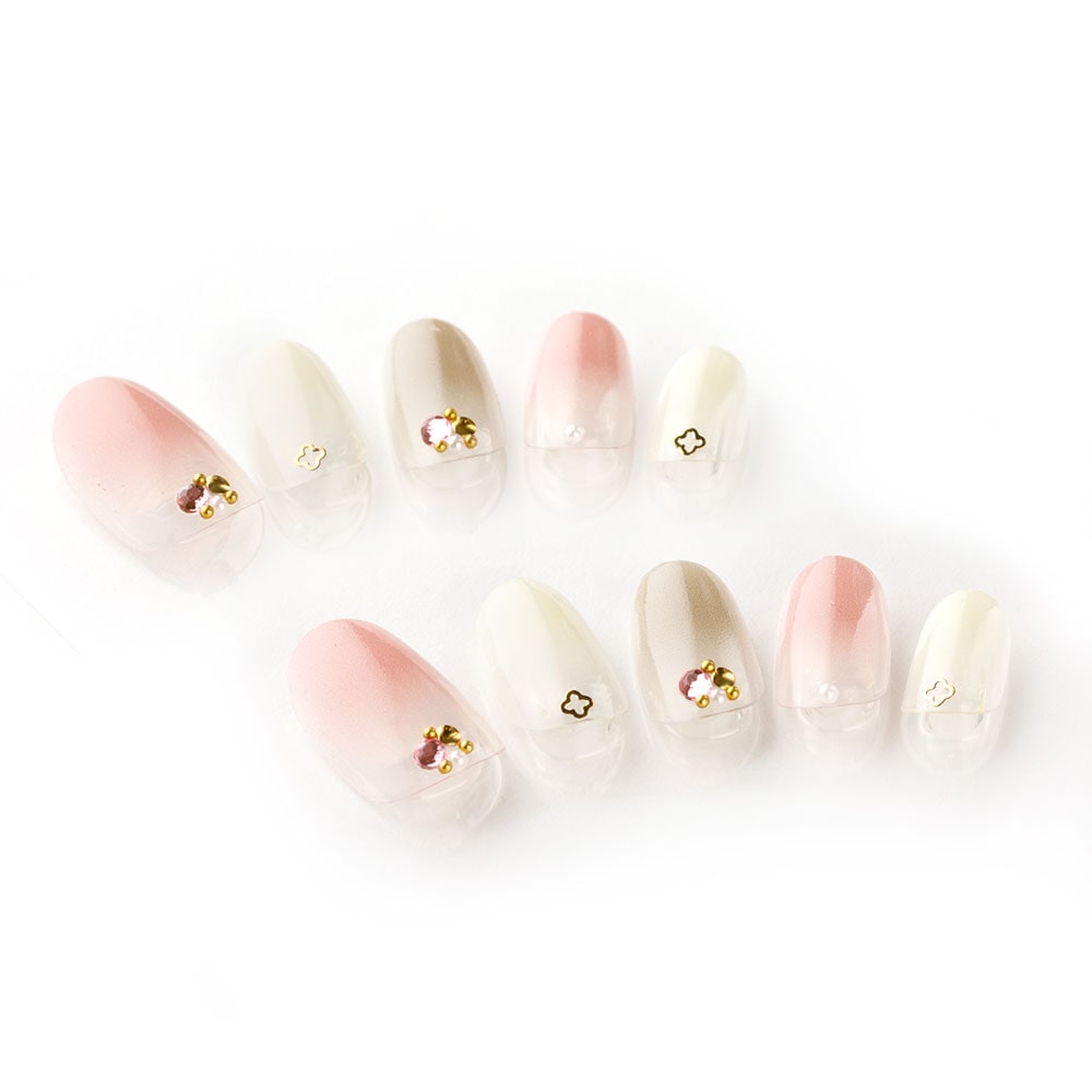 ゆずネイル｜ネイルチップ マルチカラー シンプル デート ドレス 結婚