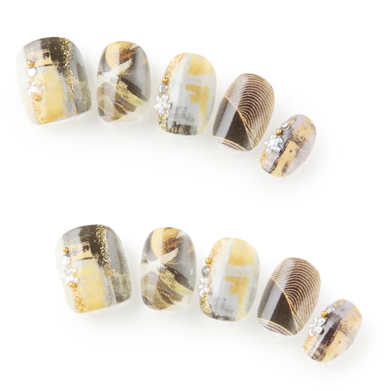 クールな和柄　黒とゴールド（J01006-Q-C）