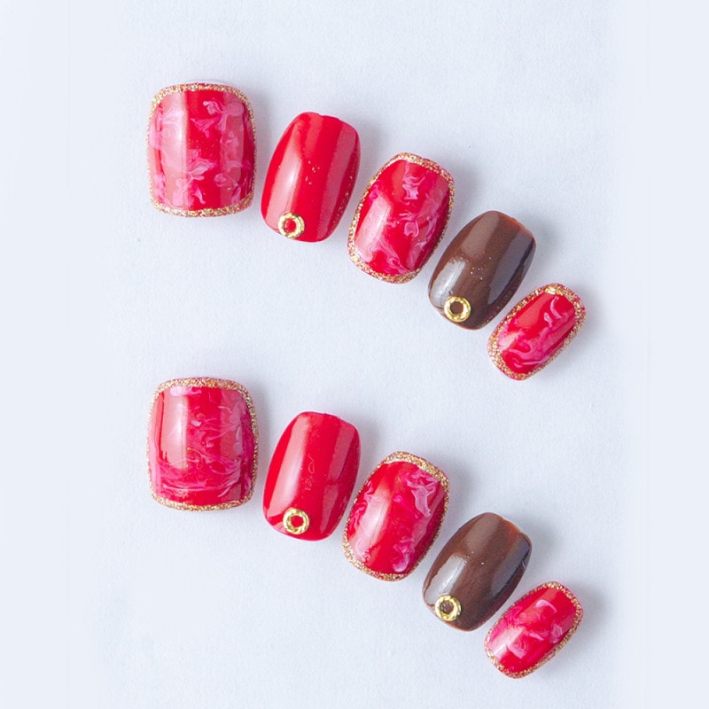 ネイルチップ・付け爪 yuuuu フラワーネイル♡ ネイルチップ（つけ爪） jun❤︎nail 通販