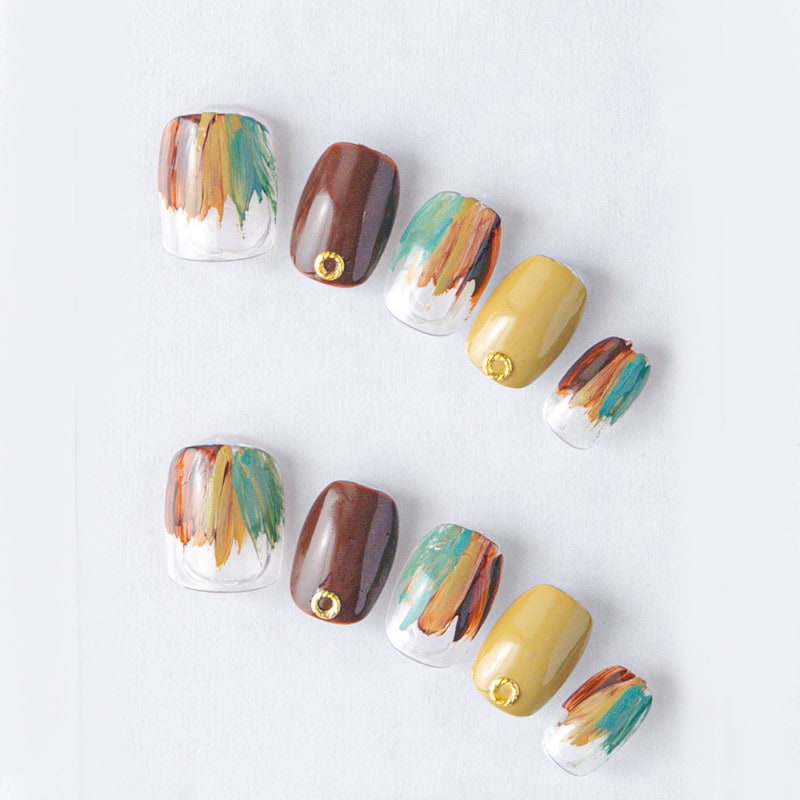 ゆずネイル｜ネイルチップ レッド系 ポップ・個性的（H10007-R-C