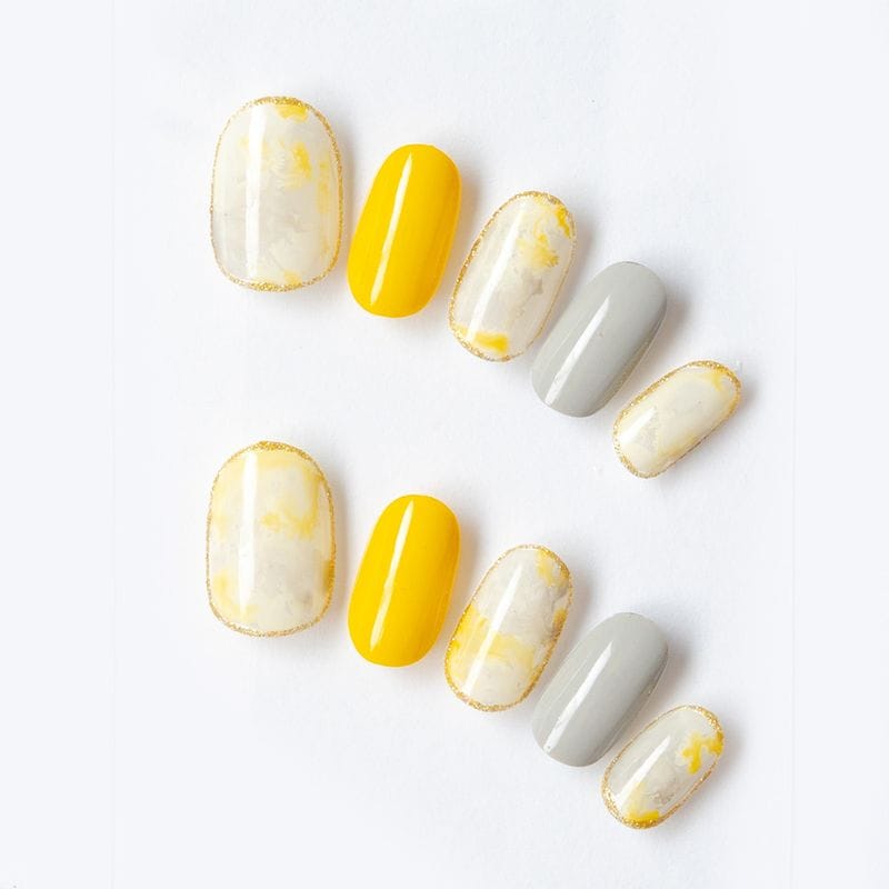 イエローグレーのニュアンスマーブル（K07002-R-C）