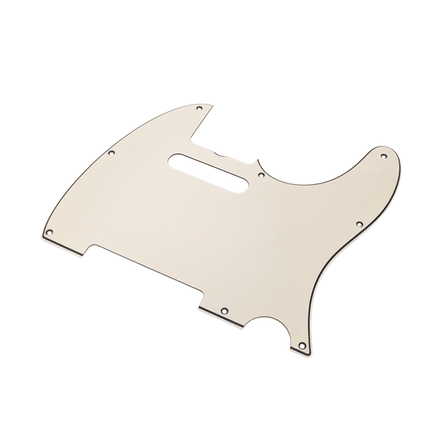 YJB PARTS TL60's テレキャスター用ピックガード エイジドホワイト3Ply 8穴 インチ 日本製【メール便対応】