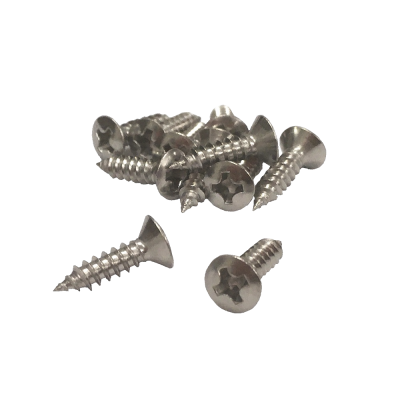 【YJB PARTS】 ピックガード用ビス ステンレス 12本入り 【国産品】 【メール便対応】