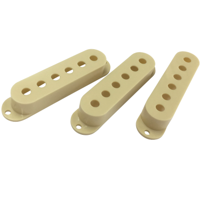 【YJB PARTS】 ストラト用ピックアップカバーセット Vintage Yellow 【国内生産品】 【メール便送料無料】