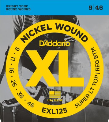 D'Addario EXL125 Super Light Top/Regular Bottom [09-46] 【メール便対応】