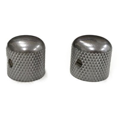 YJB PARTS ドームトップメタルノブ レリッククローム 2pcs/set 【メール便対応】