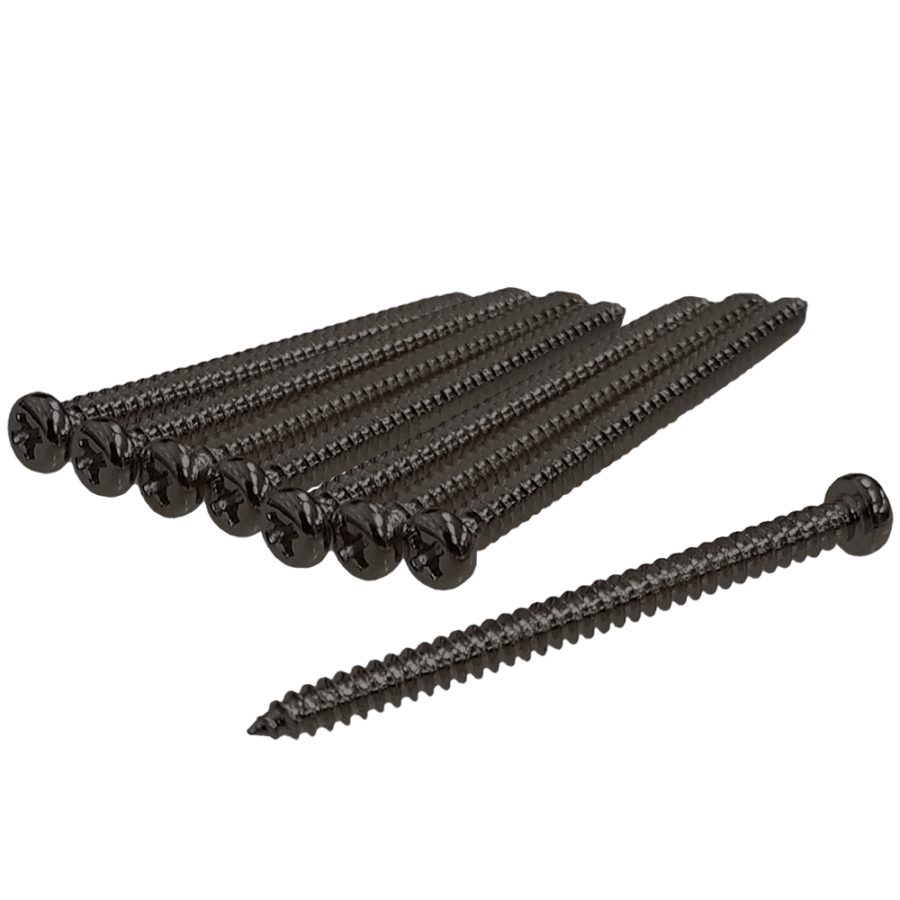 【YJB PARTS】 ベースピックアップネジ(8P) ブラック 【国産品】 【メール便対応】