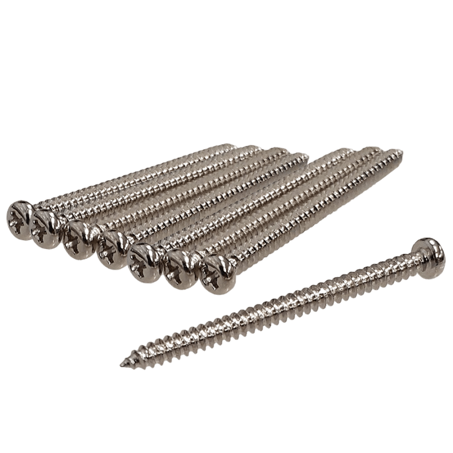 【YJB PARTS】 ベースピックアップネジ(8P) ニッケル 【国産品】 【メール便対応】