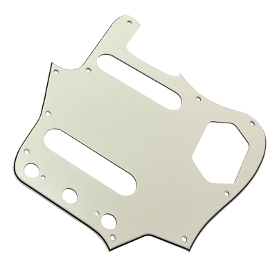 【YJB PARTS】 JG ジャガー用ピックガード エイジドホワイト3P インチ 【メール便対応】