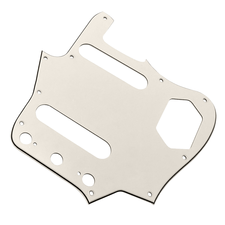 【YJB PARTS】 JG ジャガー用ピックガード エイジドホワイト3P インチ 【メール便送料無料】