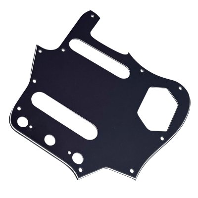 【YJB PARTS】 JG ジャガー用ピックガード ブラック3P インチ 【メール便対応】