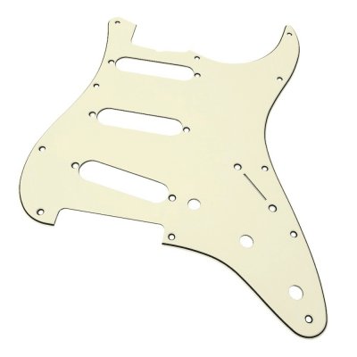 【YJB PARTS】 ST 60's ストラト用ピックガード エイジドホワイト3P インチ 【メール便対応】