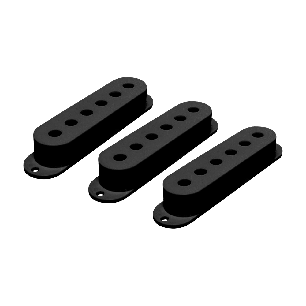 【YJB PARTS】 ストラト用ピックアップカバーセット ブラック 【国内生産品】【メール便対応】