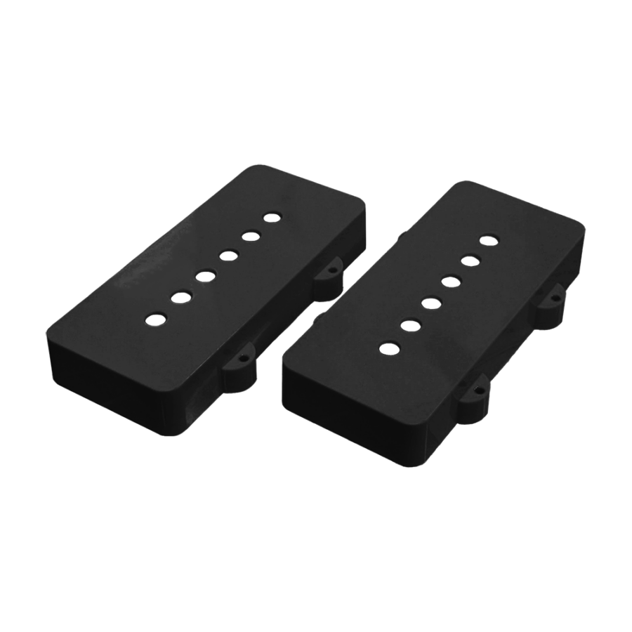 【YJB PARTS】 JM ジャズマスター用ピックアップカバーセット ブラック 【メール便対応】