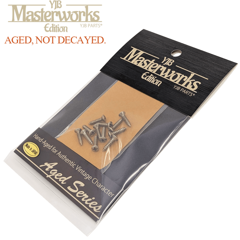 【YJB Masterworks】 ピックガード用エイジドスクリュー ニッケル ミリ 3×12mm 12本 【メール便送料無料】