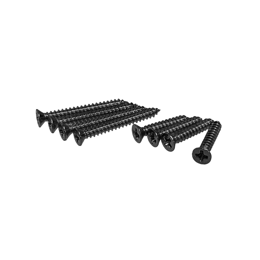 【YJB PARTS】 エスカッション用ビス インチ ブラック 8本セット 【メール便対応】