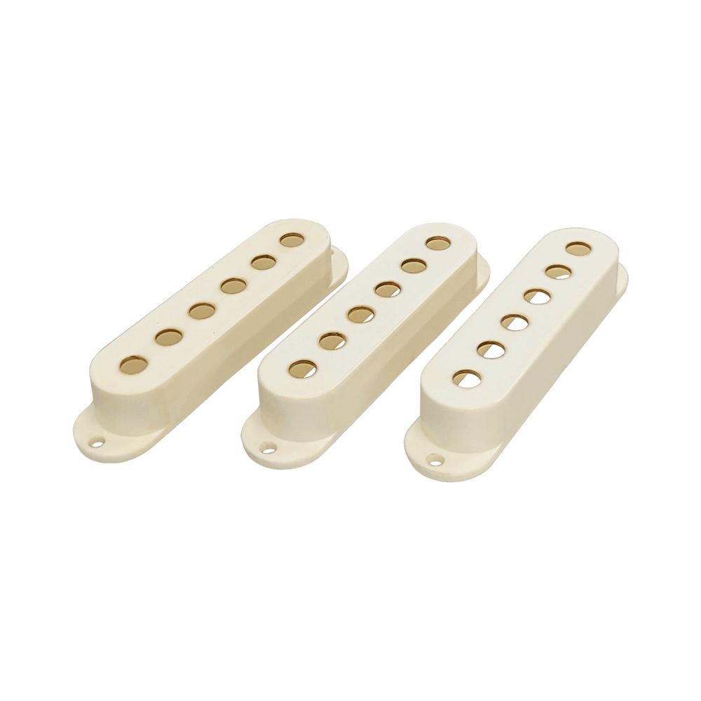 【YJB PARTS】 ストラト用ピックアップカバーセット レリックエイジドホワイト 【メール便送料無料】