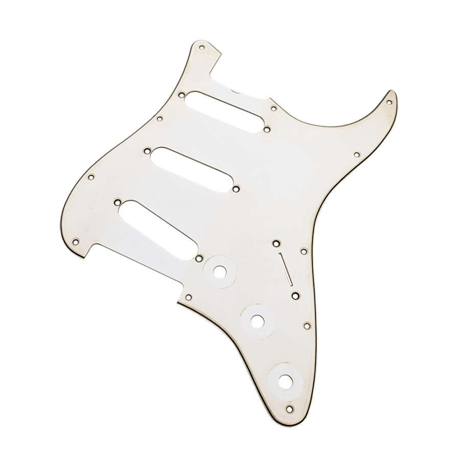 【YJB PARTS】 ST 60's ストラト用ピックガード レリックホワイト3P インチ 【メール便送料無料】