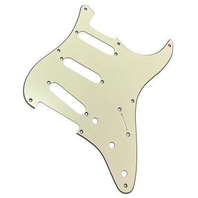 【YJB PARTS】 ST 50's ストラト用ピックガード Vintage Mint Ivory 3P インチ 【メール便送料無料】