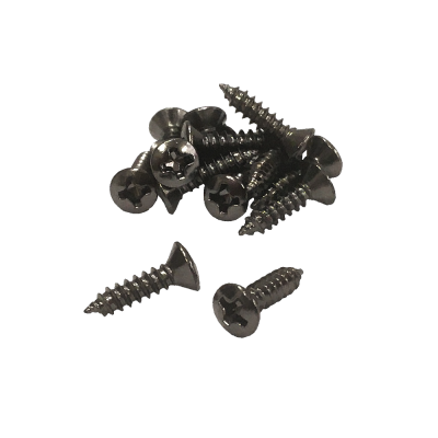 【YJB PARTS】 ミリサイズ ピックガード用ビス コスモブラック 15本入り 【国産品】 【メール便対応】