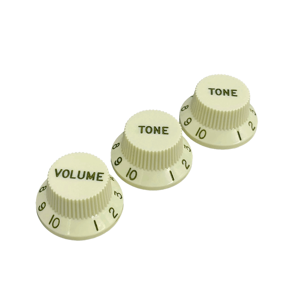 【YJB PARTS】 ストラトノブセット(1V2T) ミントグリーン Dark Green Letters ver. 【メール便対応】